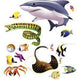 Accesorios de vida marina (16 unidades)