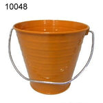 instaballoons Party Supplies Orange Metal Bucket 5.5X6