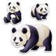 Recortes de panda (3 unidades)
