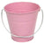 instaballoons Party Supplies Pink Metal Bucket 5.5X6