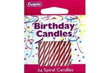 instaballoons Party Supplies Red Spiral Birthday Candles (24 count)