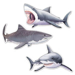 instaballoons Party Supplies Shark Cutouts 24″ (3 count)