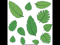 instaballoons Party Supplies Tropical Leaf Cutouts (12 count)