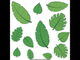 Recortes de hojas tropicales (12 unidades)