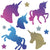 instaballoons Party Supplies Unicorn Cutouts (12 count)
