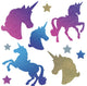 Decoraciones recortables de unicornio (juego de 12 piezas)