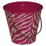 instaballoons Party Supplies Zebra Metal Bucket 5.5X6