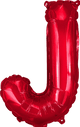 Red Letter J 16" Balloon