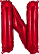 Red Letter N 16" Balloon