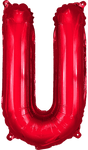 instaballoons Wholesale Red Letter U 16" Balloon