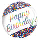 Iridescent Birthday Confetti 18″ Balloon