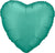 Jade Green Satin Luxe Heart 19″ Foil Balloon by Anagram from Instaballoons