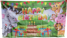 Jungle Animals HBD Banner by Imported from Instaballoons