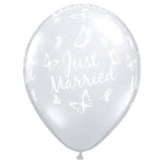 Just Married Butterflies 11″ Foil Balloon by Qualatex from Instaballoons