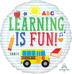Learning is Fun School 18″ Foil Balloon by Anagram from Instaballoons