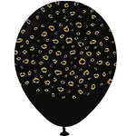 Leopard Animal Print Black with Gold 12″ Latex Balloons by Kalisan from Instaballoons