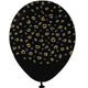 Leopard Animal Print Black with Gold 12″ Latex Balloons (25 count)