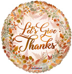 Let's Give Thanks Thanksgiving 18″ Foil Balloon by Convergram from Instaballoons