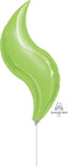 Lime Curve Mermaid Tail (requires heat-sealing) 15″ Foil Balloons by Anagram from Instaballoons