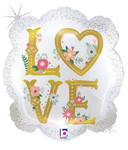Love Frame Holographic 23″ Foil Balloon by Betallic from Instaballoons