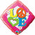 Love Groovy 70s Peace 18″ Foil Balloon by Qualatex from Instaballoons