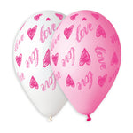 Love & Hearts Assortment 13″ Latex Balloons by Gemar from Instaballoons