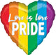 Love is Love Rainbow Pride Heart 18″ Balloon