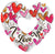 Love Trendy Hearts (requires heat-sealing) 9″ Foil Balloons by Convergram from Instaballoons