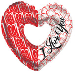 Love XOXO Heart (requires heat-sealing) 9″ Foil Balloons by Convergram from Instaballoons