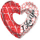 Love XOXO Heart (requiere termosellado) Globos de 9″ (10 unidades)