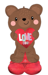 Love You Brown Bear AirLoonz 49″ Foil Balloon by Anagram from Instaballoons