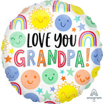 Love You Grandpa 17″ Foil Balloon by Anagram from Instaballoons