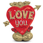Love You Heart AirLoonz 46″ Foil Balloon by Anagram from Instaballoons