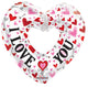 Love You Hearts Heart (requiere termosellado) Globos de 9″ (10 unidades)