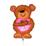 Love You Mom (requires heat-sealing) 14″ Foil Balloon by Betallic from Instaballoons