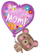 Love You Mom Bear 31″ Balloon