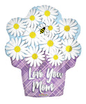 Love You Mom Daisies 18″ Foil Balloon by Convergram from Instaballoons