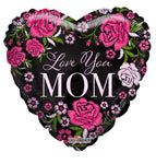 Love You Mom Embroider 18″ Foil Balloon by Convergram from Instaballoons