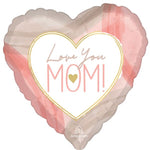 Love You Mom Heart 18″ Foil Balloon by Anagram from Instaballoons