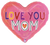 Love You Mom Heart 24″ Foil Balloon by Betallic from Instaballoons