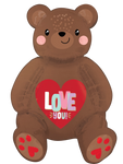 Love You Sitting Teddy Bear 20″ Foil Balloon by Anagram from Instaballoons