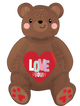 Love You Sitting Teddy Bear 20″ Balloon