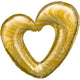 Marble Gold Heart 42″ Balloon