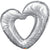 Marble Heart 42″ Foil Balloon by Qualatex from Instaballoons
