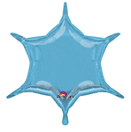Mayflower Mylar & Foil 6 Point Star Pastel Blue 22″ Balloon