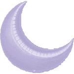 Mayflower Mylar & Foil Crescent Moon Lilac  35″ Balloon