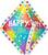 Mayflower Mylar & Foil Happy Birthday Ruffle 27″ Balloon