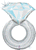Mayflower Mylar & Foil Platinum Wedding Ring 38″ Balloon