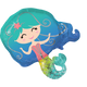 Mermaid (requires heat-sealing) 14″ Balloon