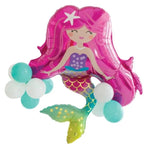 Mermaid Latex Accented 35″ Foil Balloon by Anagram from Instaballoons